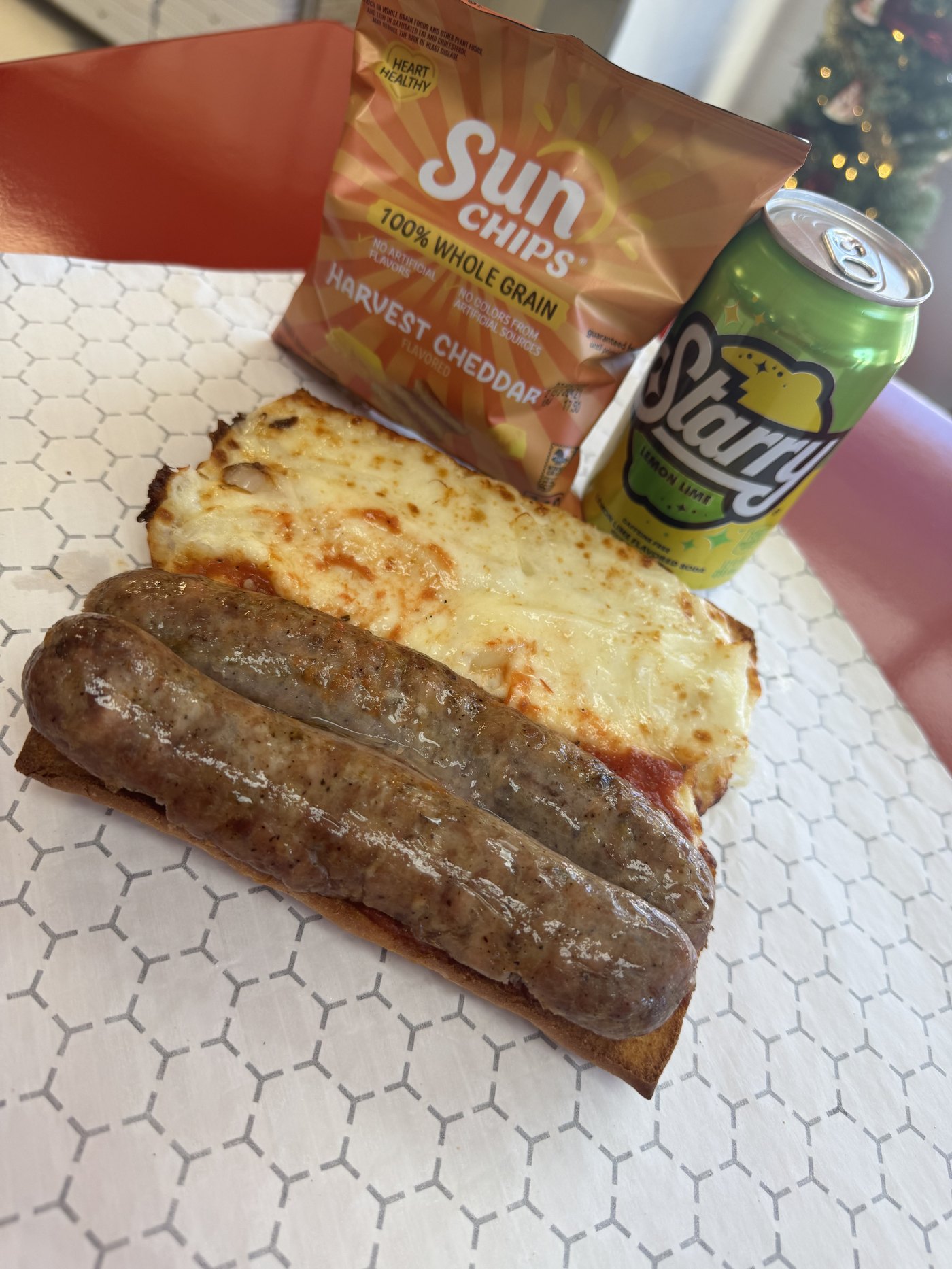 Sausage sandwich meal